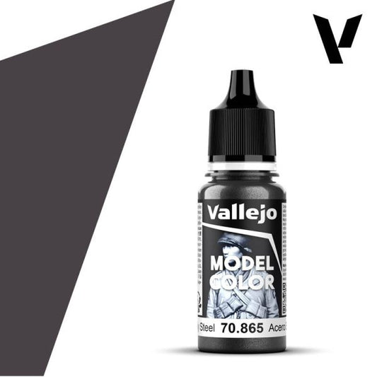 Vallejo Acrylic 18 mL Oily Steel Model Color