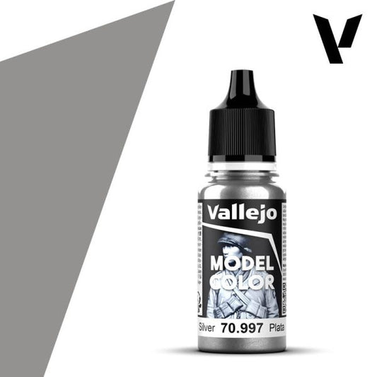 Vallejo Acrylic 18 mL Silver Model Color